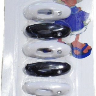 6Pc Hijab Safety Pins Black and White