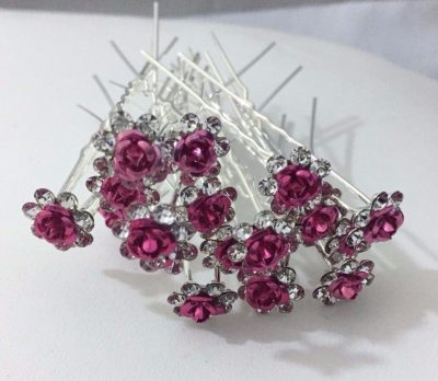 Floral Hair Pins in Many Colours - Image 8