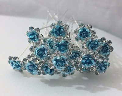 Floral Hair Pins in Many Colours - Image 3