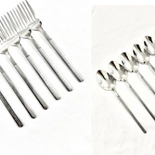 Polished Silver Spoon & Forks (Pack of 6)