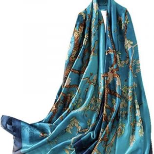 Printed Faux Silk Scarf