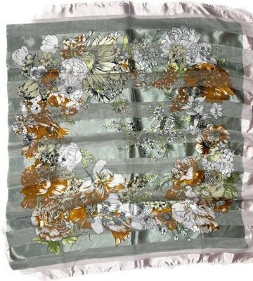 Printed Satin Square Scarf- Available in Many Colours