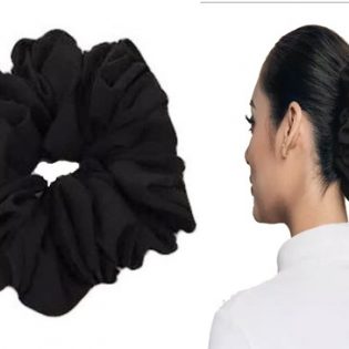 Chiffon Scrunchie - Black
