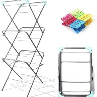 3 Tier Cloth Stand-Silver