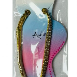 2 Row Elasticated Diamante Anklet