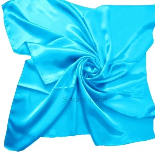 Satin Scarf Blue (90 x 90 cm)