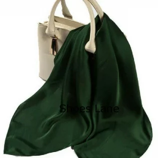Satin Scarf Bottle Green (90 x 90 cm)