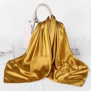 Satin Scarf Bright Golden (90 x 90 cm)