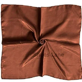 Satin Scarf Brown (90 x 90 cm)