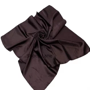 Satin Scarf Dark Brown (90 x 90 cm)