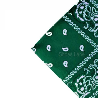 Dark Green Paisley Bandana