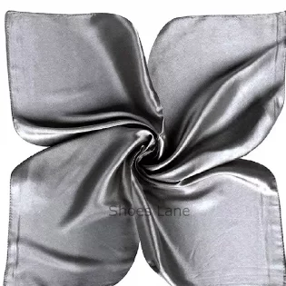 Satin Scarf Dark Grey (90 x 90 cm)