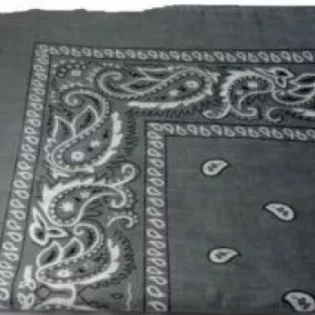 Dark Grey Paisley Bandana