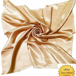 Satin Scarf Gold (90 x 90 cm)