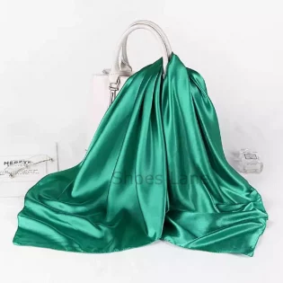Satin Scarf Green (90 x 90 cm)