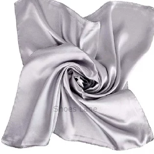Satin Scarf Grey (90 x 90 cm)