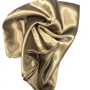 Satin Scarf Light Gold (90 x 90 cm)
