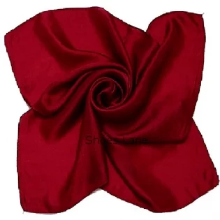 Satin Scarf Maroon (90 x 90 cm)