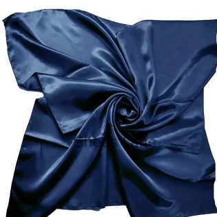 Satin Scarf Navy (90 x 90 cm)