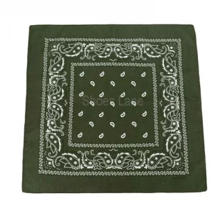 Olive Paisley Bandana