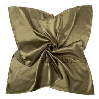 Satin Scarf Olive Green (90 x 90 cm)