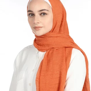 Orange Crinkle Scarves (Pack of 12)