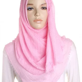 Pink Crinkle Scarves (Pack of 12)