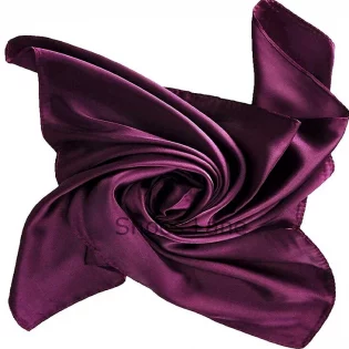 Satin Scarf Plum (90 x 90 cm)