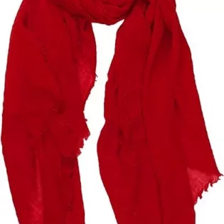 Red Crinkle Scarves (Pack of 12)