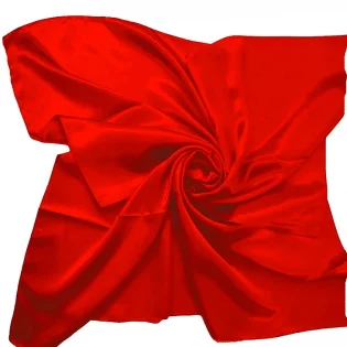 Satin Scarf Red (90 x 90 cm)