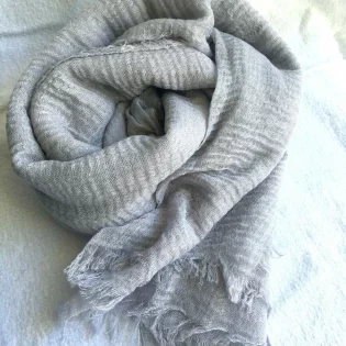 Silver Crinkle Scarves (Pack of 12)