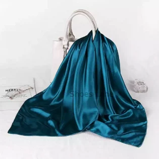 Satin Scarf Steel Blue (90 x 90 cm)