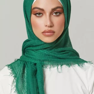 Sublime Green Crinkle Scarves (Pack of 12)