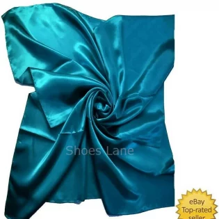 Satin Scarf Teal (90 x 90 cm)