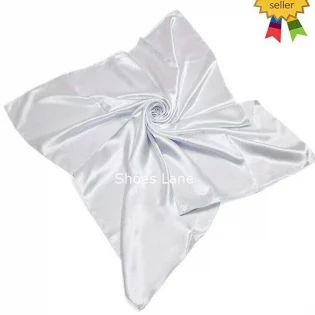 Satin Scarf White (90 x 90 cm)