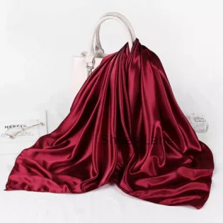 Satin Scarf Wine (90 x 90 cm)