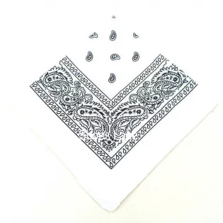 White Paisley Bandana