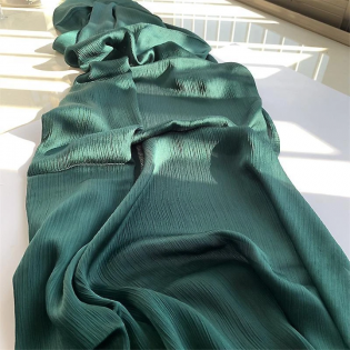 Chiffon Crape Scarf Bottle Green
