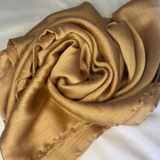 Chiffon Crape Scarf Bright Gold