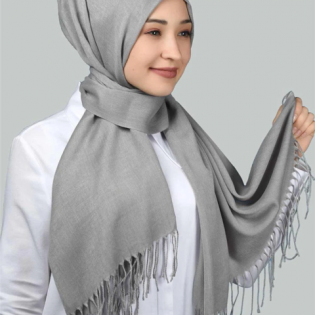 Polyester Scarf Black Dark Grey