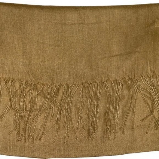 Polyester Scarf Black Dark Tan