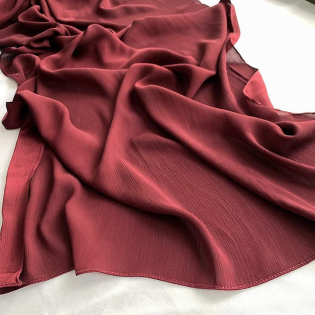 Chiffon Crape Scarf Maroon