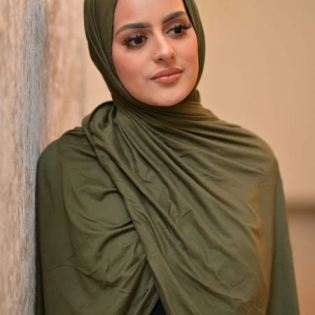 Jersey Scarf Olive Green