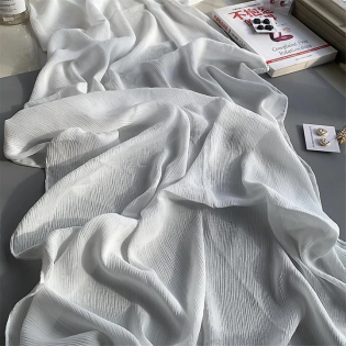 Chiffon Crape Scarf White
