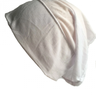 Under Hijab Tube Cap White