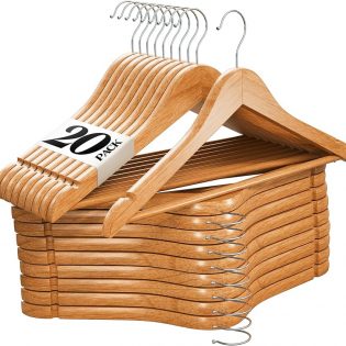 Wooden Hangers- Pack of 20