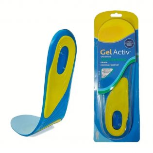 Gel Activ Shock Absorption Insoles Men Insert Everyday Footwear Size 42-46